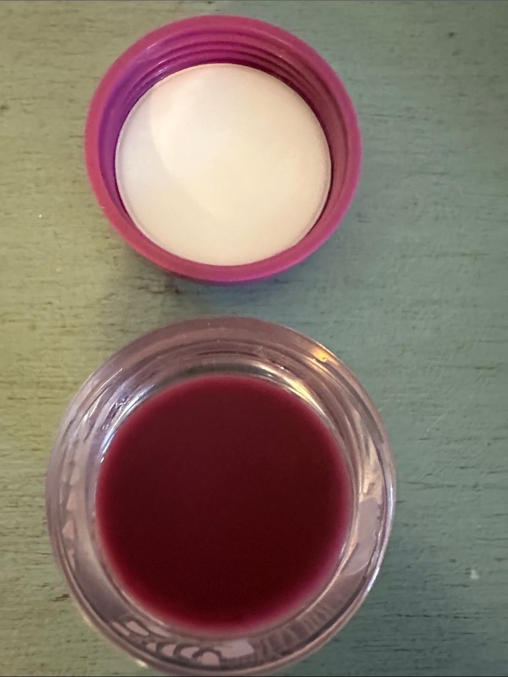 Tatcha Purple Lip Mask Jar with Gold Lettering - Picture 5 of 5